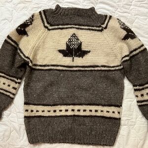 Vintage Cowichen wool knit sweater
